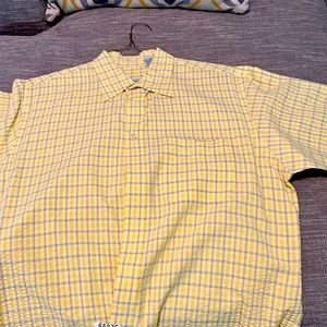 Izod short sleeve yellow blue seer sucker